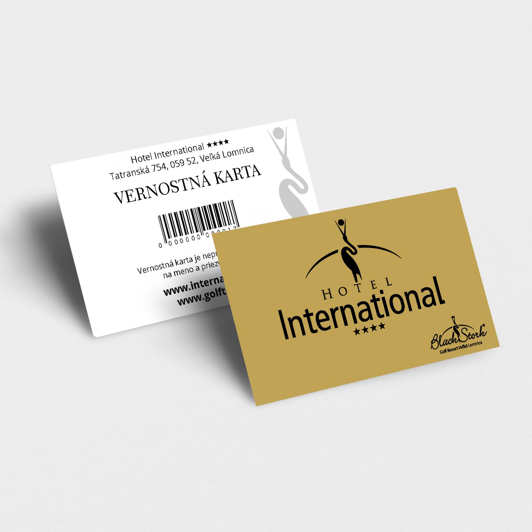 Vernostná karta HOTEL INTERNATIONAL